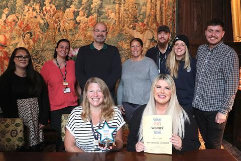 The Hever Castle team with their Group Leisure & Travel Award for Best Christmas Experience